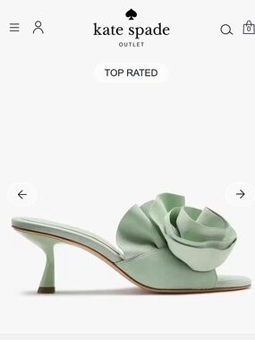 kate spade Mint Green Floral Mule Heel